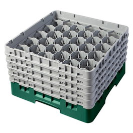 CAMBRO Cesta de lavado 30 comp. 5 alturas Verde sherwood