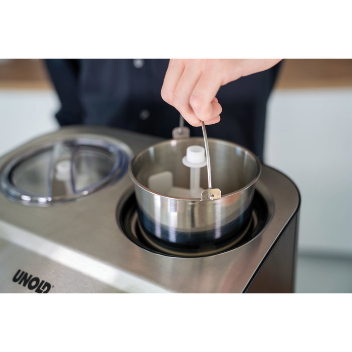 Unold Doppio Máquina de helados con compresor 2,4 L Negro y Acero inoxidable
