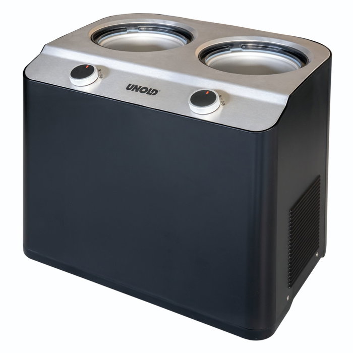 Unold Doppio Máquina de helados con compresor 2,4 L Negro y Acero inoxidable