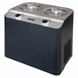 Unold Doppio Máquina de helados con compresor 2,4 L Negro y Acero inoxidable