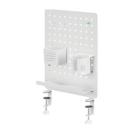 LogiLink Pegboard con sujeción por abrazadera para oficina, 420x477mm, blanco