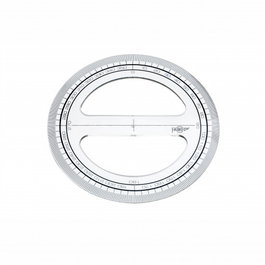 Faibo Círculo Transparente en Plástico Inyectado Graduado y Biselado 12 cm Referencia 220