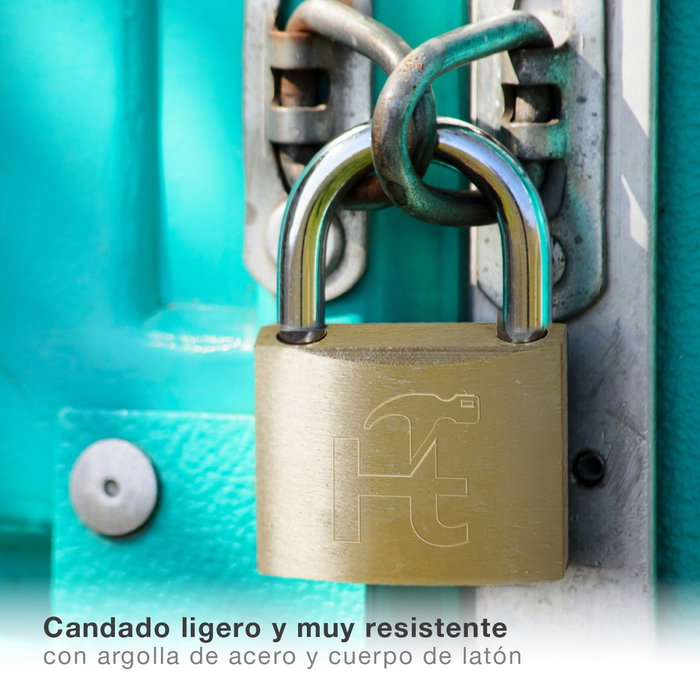 Hantums Candado de acero con arco corto de 60mm