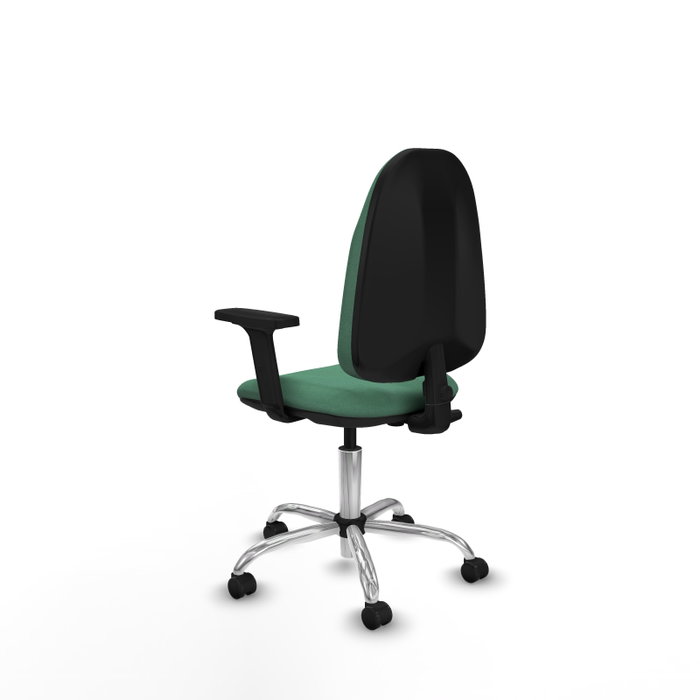 PIQUERAS Y CRESPO Silla de oficina Algarra Verde esmeralda Brazos 2D