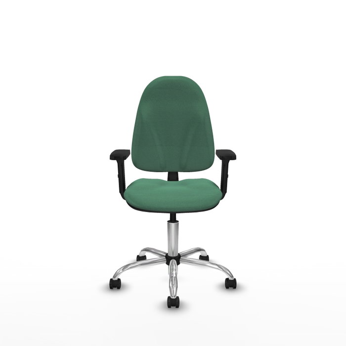 PIQUERAS Y CRESPO Silla de oficina Algarra Verde esmeralda Brazos 2D