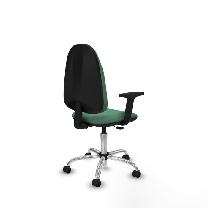 PIQUERAS Y CRESPO Silla de oficina Algarra Verde esmeralda Brazos 2D