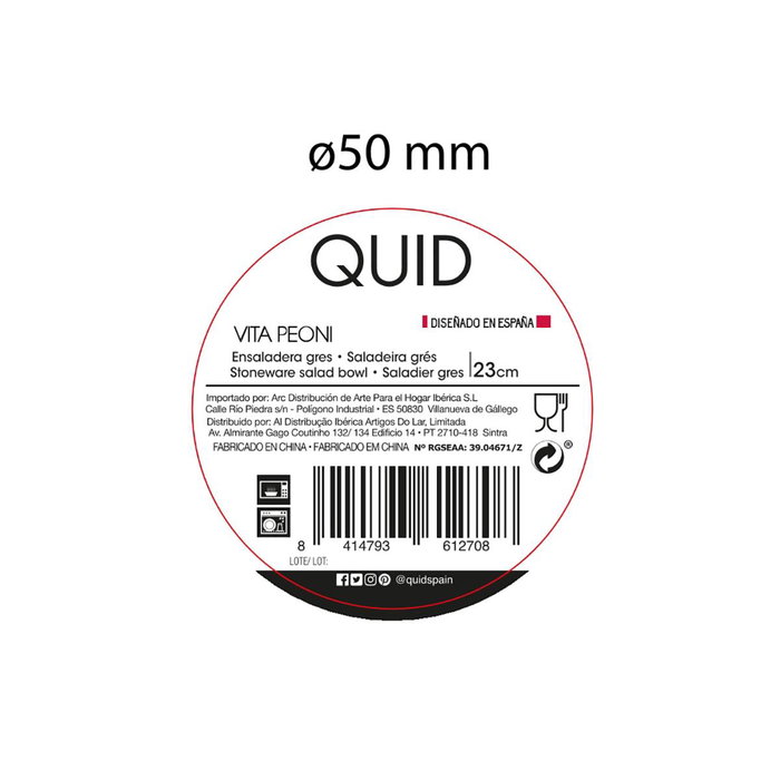 Ensaladera Cerámica Vita Peoni Quid 23 cm Ensaladera Cerámica Vita Peoni Quid 23 cm