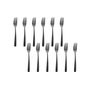 SUMMA Tenedor Postre Sinxelo Satin Negro 190 mm Acero Inoxidable 18% (Set de 12)