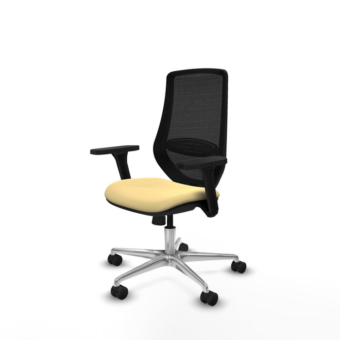 PIQUERAS Y CRESPO Silla de oficina Mardos con mecanismo Sincro Crema y Negro