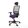 PIQUERAS Y CRESPO Silla de oficina Zulema con mecanismo Sincro, Morado y Gris
