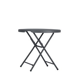 Zown Praxis80 Mesa redonda de exterior de polietileno, 81 cm de diámetro x 74 cm de alto, color gris