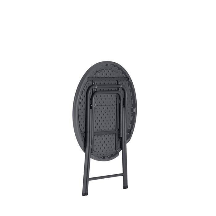 Zown Praxis80 Mesa redonda de exterior de polietileno, 81 cm de diámetro x 74 cm de alto, color gris