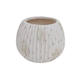 DKD Home Decor Jarrón Magnesia Blanco 36x36x26 cm