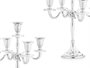 Giftdecor Candelabro 5 Velas Plateado 28.5 cm Aluminio (Set de 4)