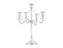Giftdecor Candelabro 5 Velas Plateado 28.5 cm Aluminio (Set de 4)