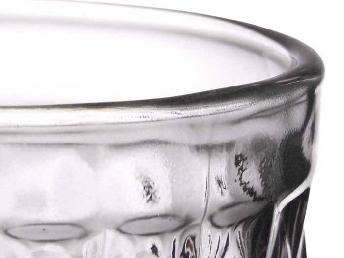 Vivalto Copa Diamante Gris, Copa de Vidrio para Cócteles y Bebidas, 310 ml, Color Gris, Dimensiones 8.8x16.7x8.8 cm, Base 7.5 cm de Diámetro (Set de 24)