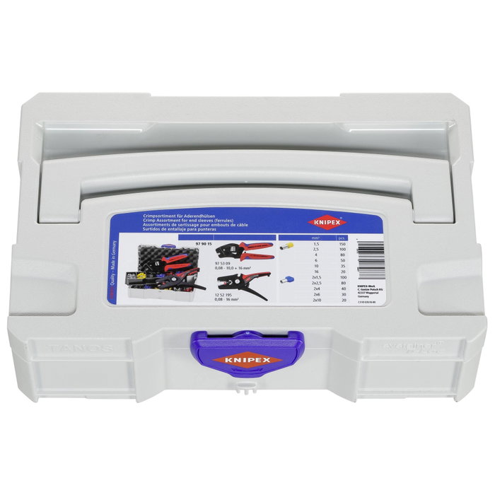 Knipex Surtido de Crimpado de Terminales de Cable 1252195 + 975309