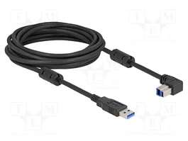 DeLOCK Cable USB 5 Gbps Tipo-A a Tipo-B 90° acodado hacia abajo 5 m