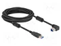 DeLOCK Cable USB 5 Gbps Tipo-A a Tipo-B 90° acodado hacia abajo 5 m