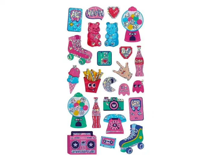 Imaginovo Pegatinas Diseños Surtidos Hobbies con Brillo 214x100 mm para Cuadernos, Agendas, Portátiles y Móviles, PVC Imaginovo Pegatinas Diseños Surtidos Hobbies con Brillo 214x100 mm para Cuadernos, Agendas, Portátiles y Móviles, PVC