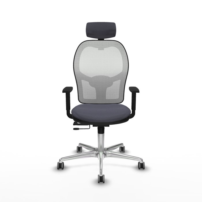 PIQUERAS Y CRESPO Silla de oficina Jorquera con mecanismo Sincro/Traslack Gris y Blanco