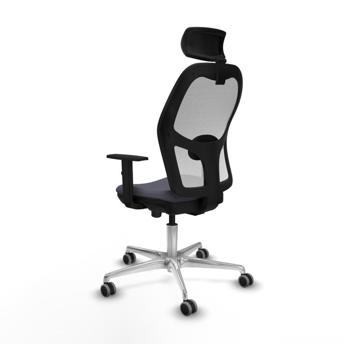 PIQUERAS Y CRESPO Silla de oficina Jorquera con mecanismo Sincro/Traslack Gris y Blanco