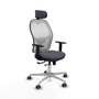 PIQUERAS Y CRESPO Silla de oficina Jorquera con mecanismo Sincro/Traslack Gris y Blanco