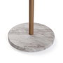 Versa Perchero Dorado en Madera MDF y PVC con Acabado de Mármol Blanco - 0.3x0.2x0.3 cm