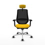 PIQUERAS Y CRESPO Silla de oficina Mardos con mecanismo Sincro/Traslack Amarillo y Negro