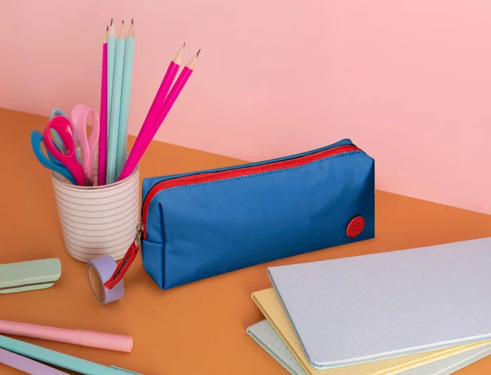 Antartik Basic Pack Estuche Portatodo Azul Marino 1 Compartimento 80x55x210 mm