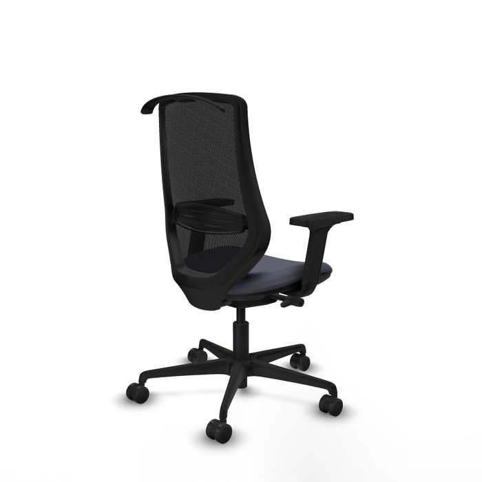 PIQUERAS Y CRESPO Silla de oficina Mardos con mecanismo Sincro/Traslack, Gris oscuro y Negro
