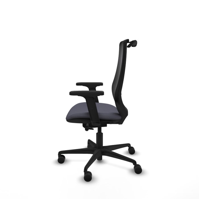 PIQUERAS Y CRESPO Silla de oficina Mardos con mecanismo Sincro/Traslack, Gris oscuro y Negro