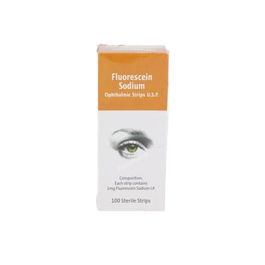 EVEREST VET Test Fluoresceina Sodium 100 Tiras para Uso Veterinario