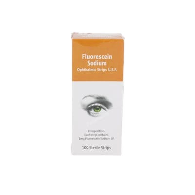 EVEREST VET Test Fluoresceina Sodium 100 Tiras para Uso Veterinario