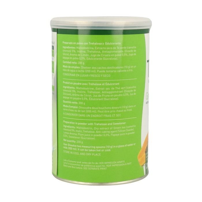Plantapol Té Verde Instantáneo con Papaya y Ciruela 200g
