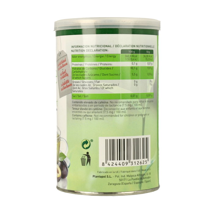 Plantapol Té Verde Instantáneo con Papaya y Ciruela 200g