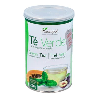 PLANTAPOL Té Verde con Papaya y Ciruela Bote 200Gr. Instantáneo para Dietas de Adelgazamiento PLANTAPOL Té Verde con Papaya y Ciruela Bote 200Gr. Instantáneo para Dietas de Adelgazamiento