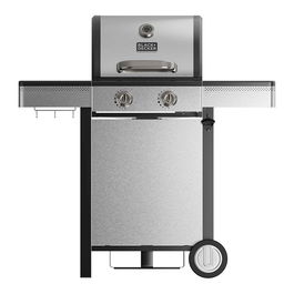 Black+Decker Barbacoa de Gas Modelo Bxog7200e con 2 Quemadores, Encendido Automático, Parrilla de Hierro Fundido y 67 x 41.5 cm Área de Cocción - 116 x 58 x 118.5 cm