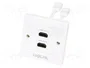 LogiLink Placa de Pared HDMI de 2 Puertos, 4K/30 Hz, Blanco