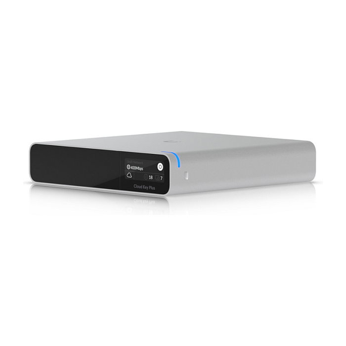 Ubiquiti CloudKey+ UCK-G2-SSD - Controlador de Red con Procesador ARM Cortex-A53, 1 TB SSD, 32 GB Flash, Pantalla OLED, PoE, Aluminio