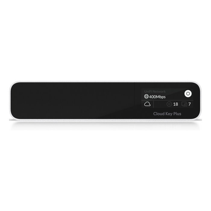 Ubiquiti CloudKey+ UCK-G2-SSD - Controlador de Red con Procesador ARM Cortex-A53, 1 TB SSD, 32 GB Flash, Pantalla OLED, PoE, Aluminio