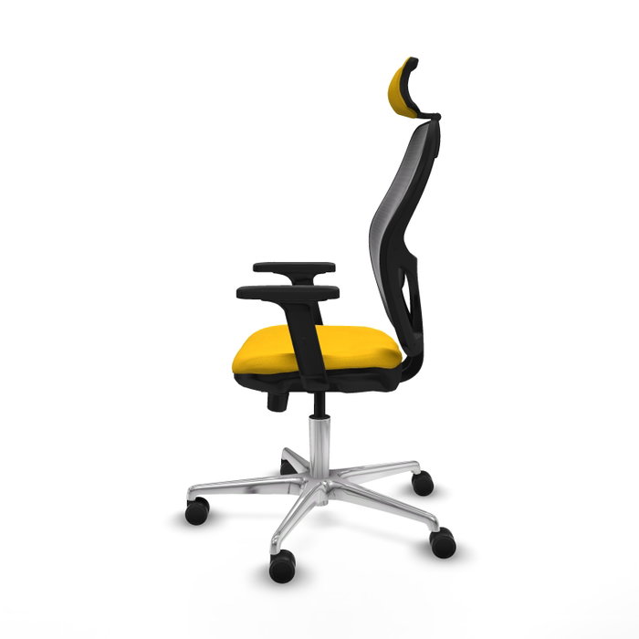 PIQUERAS Y CRESPO Silla de oficina Jorquera con mecanismo Sincro/Traslack Amarillo y Negro PIQUERAS Y CRESPO Silla de oficina Jorquera con mecanismo Sincro/Traslack Amarillo y Negro