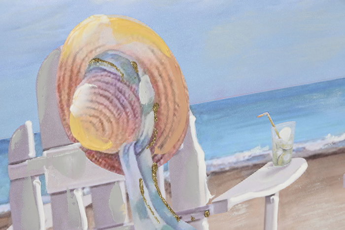 DKD Home Decor Cuadro Mediterraneo Multicolor Lienzo y MDF 3 x 60 x 120 cm (2 Unidades)