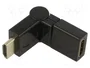 ART Adaptador HDMI de tomacorriente y enchufe móvil ±90°, negro