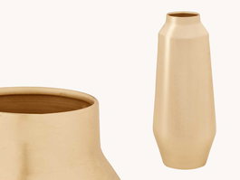 Giftdecor Jarron Ovalado Dorado Metal Hierro 48 x 19 x 19 cm