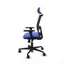 PIQUERAS Y CRESPO Silla de oficina Yunquera con mecanismo Sincro, Azul claro y Negro