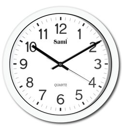 SAMI Reloj de Pared Red 30 cm Blanco
