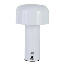 Thulos Lámpara LED Inalámbrica Seta TH-OA4009, Batería Recargable 1200mAh, 20 LEDs, 3 Modos de Luz (Blanco, Amarillo, Cálido), Color Blanco