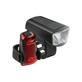 Axa Conjunto de luces para bicicleta Dwn 30 lux delantera y trasera Recargable USB