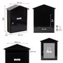 Arregui Visit Buzón individual exterior negro 30 x 11 x 36 cm
